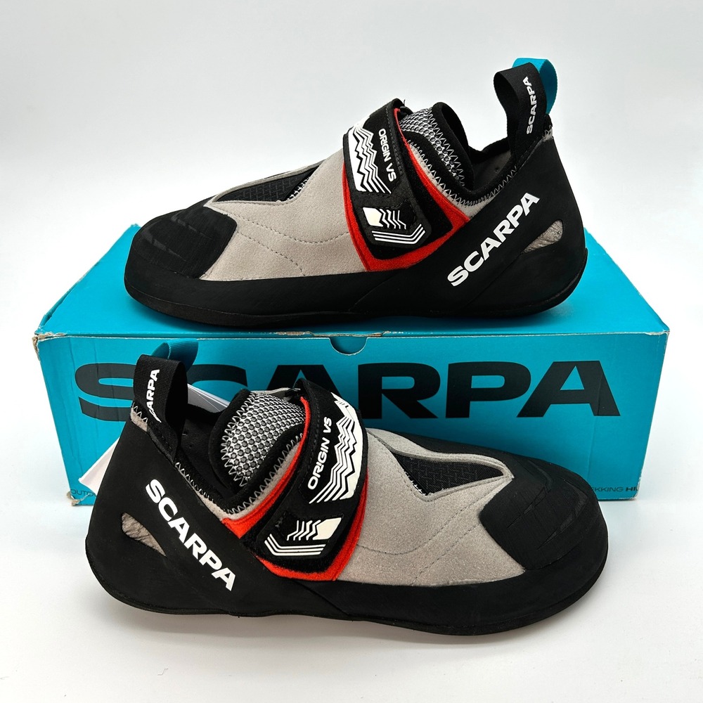 SCARPA Origin VS Climbing Shoes Men's Size 11 (EU 44.5) Light Gray Red NEW